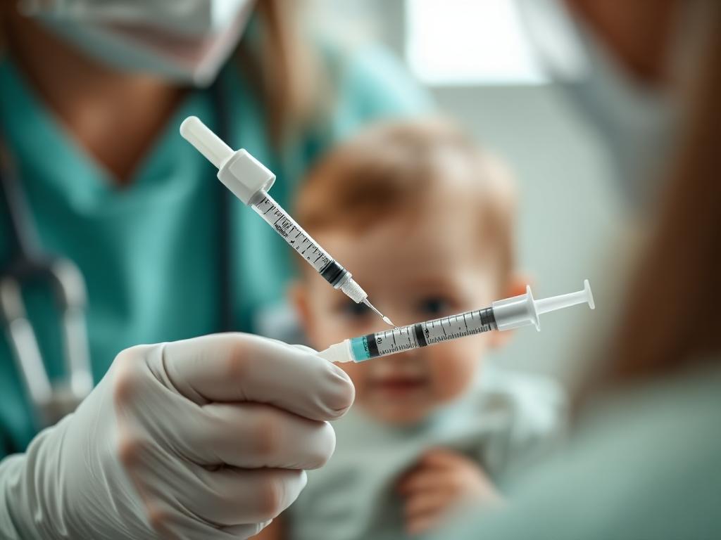Vaccination being prepared at Chunmun Clinic