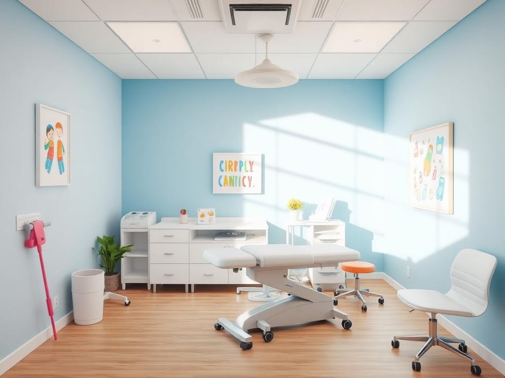 Consultation room with child-friendly decor